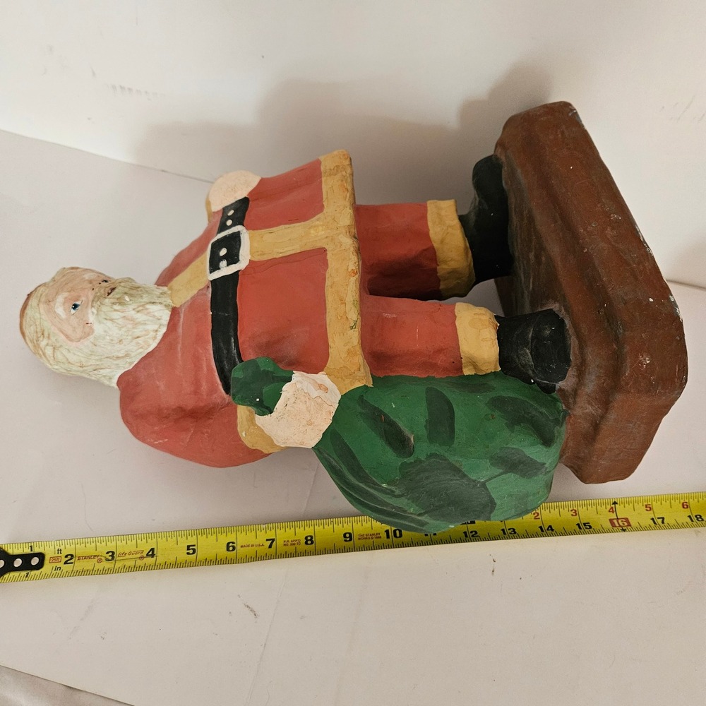 Vintage Caldor papier-mâché Santa Claus Figurine Folk Art Style Father Christmas - Picture 16 of 16